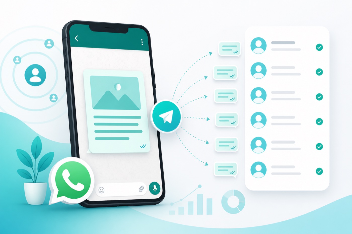 ارسال پیام انبوه واتساپ از پنل به لیست مخاطبین